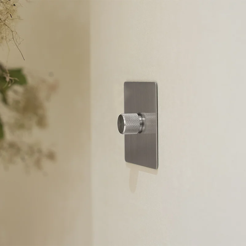 1 gang brushed steel dimemr switch for led