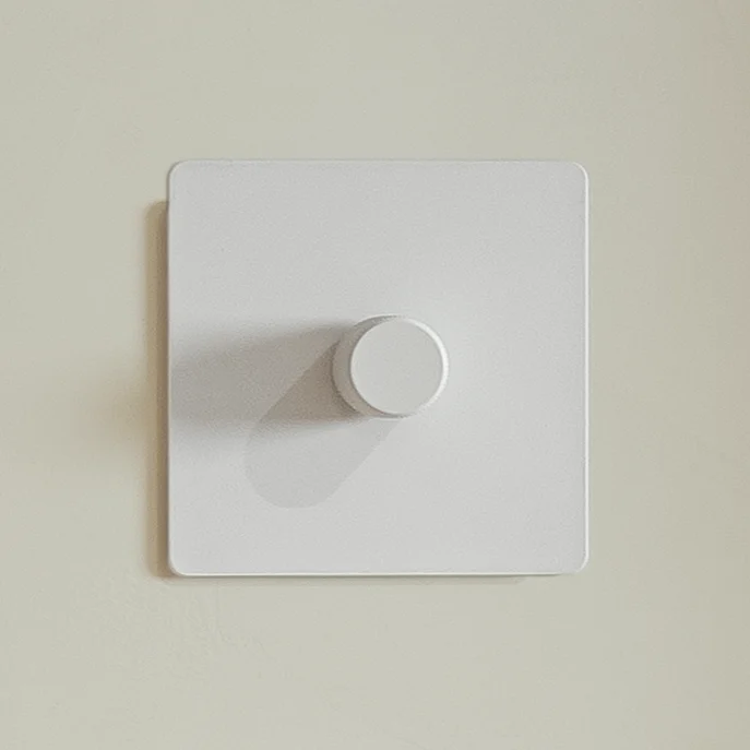 1 gang white steel dimmer switch