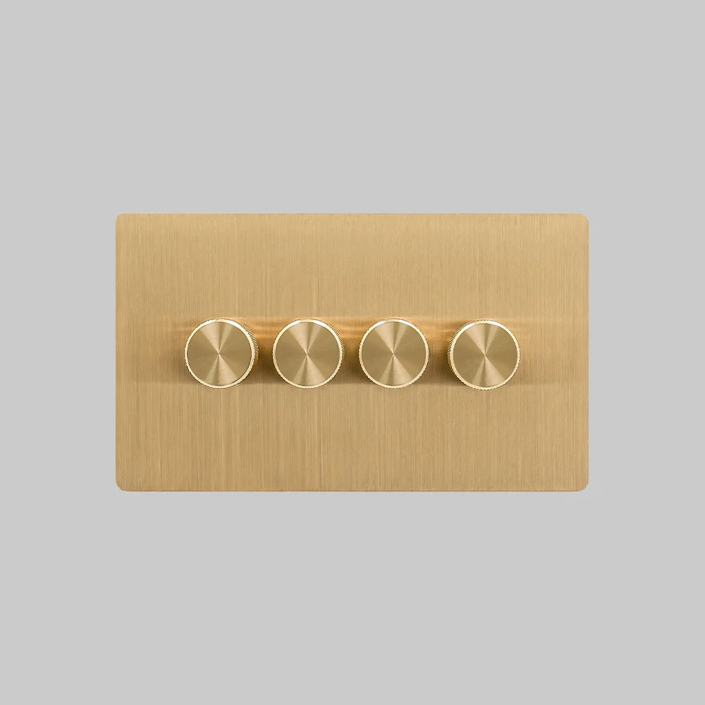 4 gang brass dimmer switch