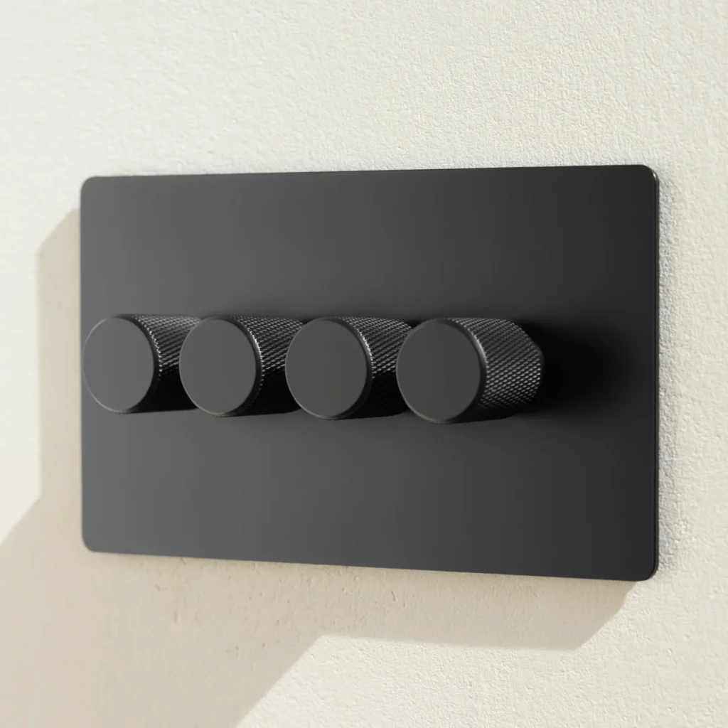 black 4 gang dimmer switch, 250W