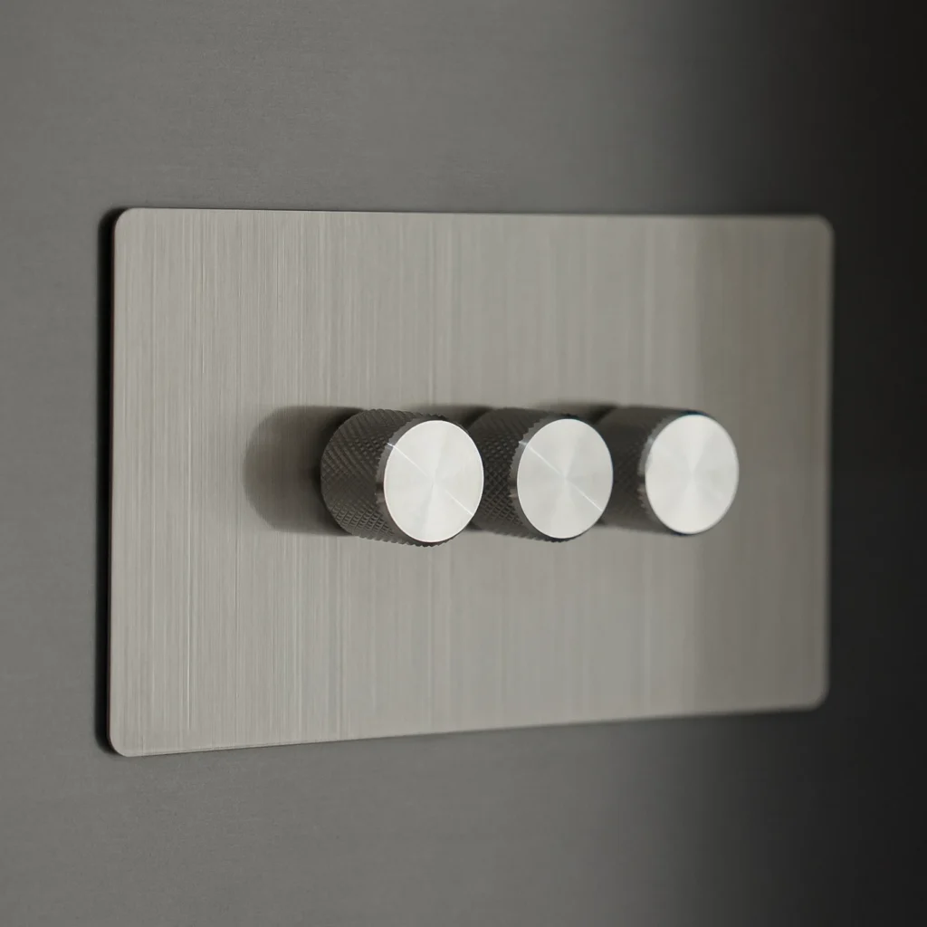 3 gang steel dimmer switch