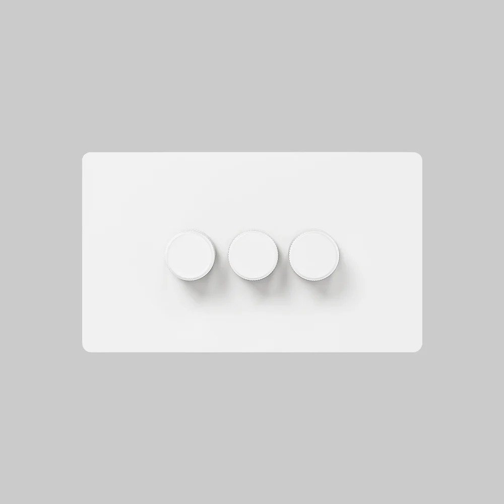 3 gang white dimmer switch 250w