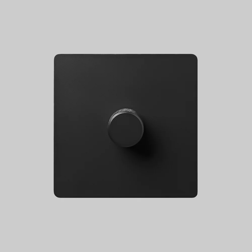 1 gang black dimmer switch 250w