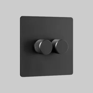 2 gang black zigbee dimmer switch