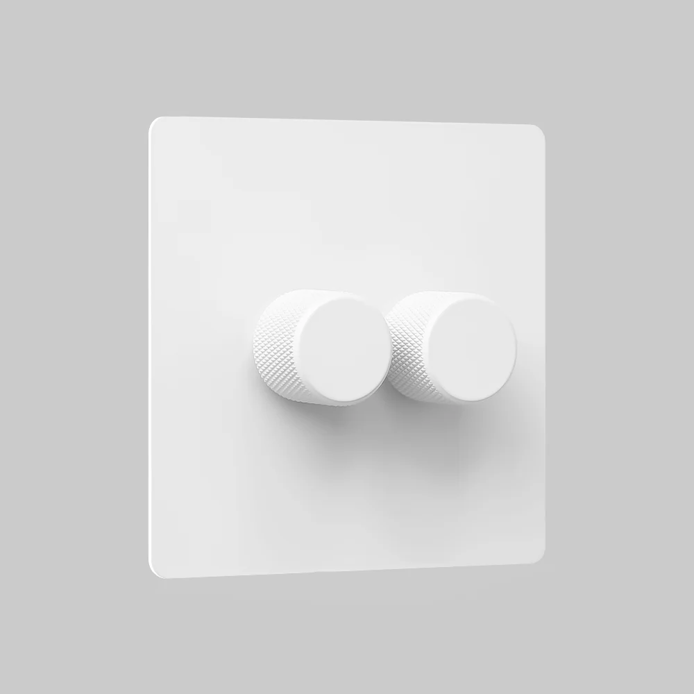 2 gang white dimmer switch