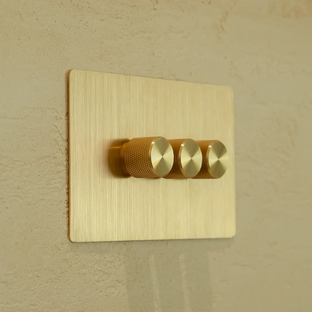 3 gang brass dimmer switch 250W