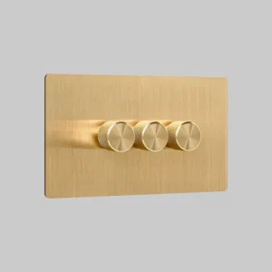 3 gang brass zigbee dimmer switch 250w